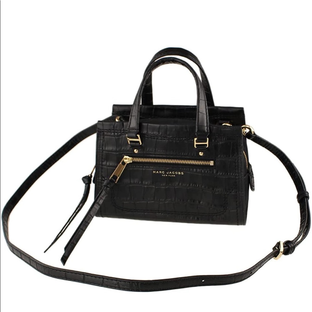 Marc Jacobs Black Leather Double Handle Bag